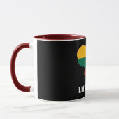 Lithuania silhouette and flag mok (Links)