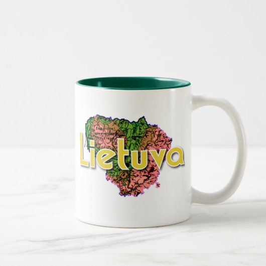 Lithuania Tweekleurige Koffiemok (Rechts)