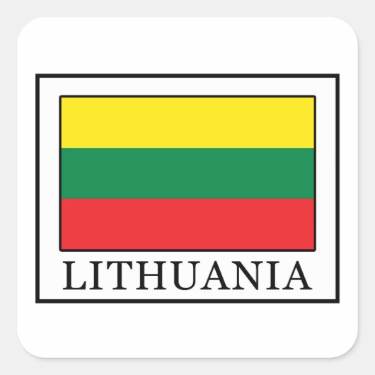 Lithuania Vierkante Sticker (Voorkant)