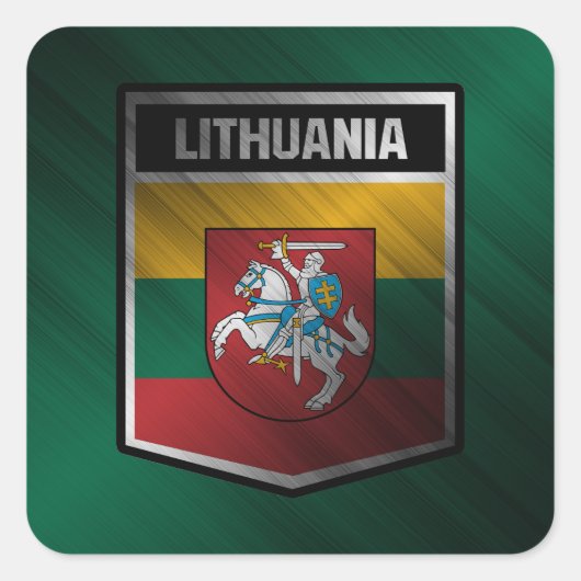 Lithuania Vierkante Sticker (Voorkant)