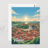 Lithuania Vilnius Travel Briefkaart (Voorkant / Achterkant)