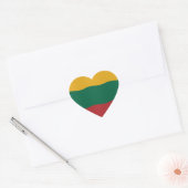 Lithuanian flag hart sticker (Envelop)