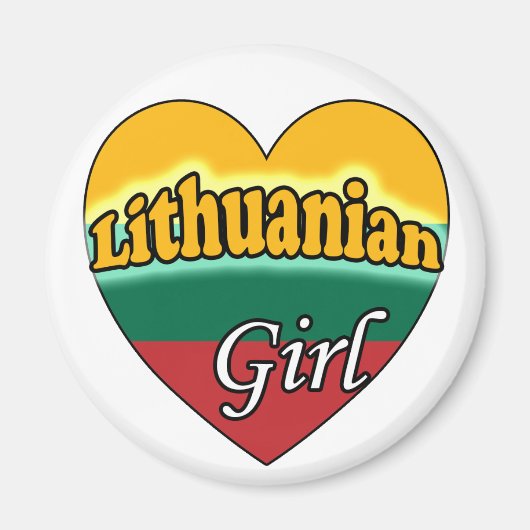LIthuanian Girl Magneet (Voorkant)