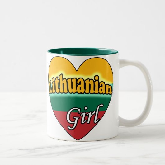 Lithuanian Girl Tweekleurige Koffiemok (Rechts)