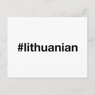 LITHUANIAN Hashtag Briefkaart