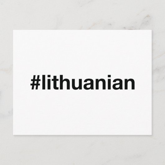 LITHUANIAN Hashtag Briefkaart (Voorkant)