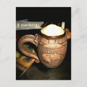 Lithuanian I Sveikata (Cheers) Postcard Briefkaart