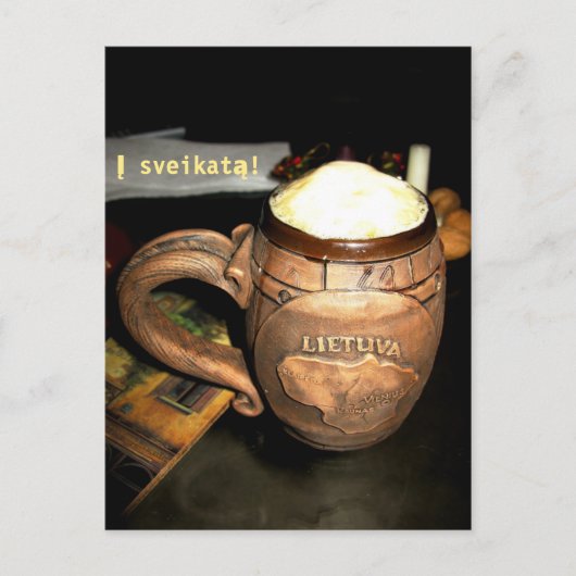 Lithuanian I Sveikata (Cheers) Postcard Briefkaart (Voorkant)
