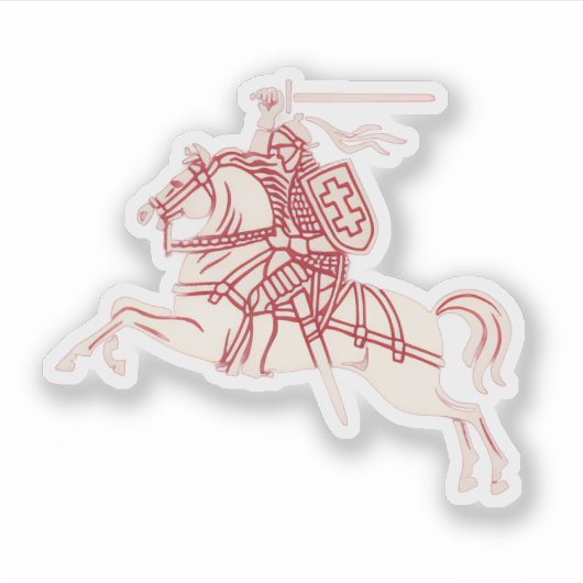 Lithuanian Vytis Sticker (Voorkant)