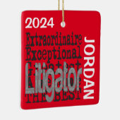 Litigator Extraordinaire CUSTOM Keramisch Ornament (Rechts)