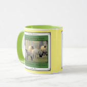 Lititz Pa. Kom terug! Schaap! Amish Proverb Mok (Voorkant links)