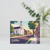 Lititz Pennsylvania Briefkaart (Staand voorkant)