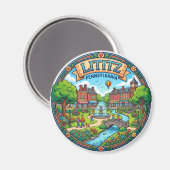 Lititz Pennsylvania Magneet (Voorkant / Achterkant)