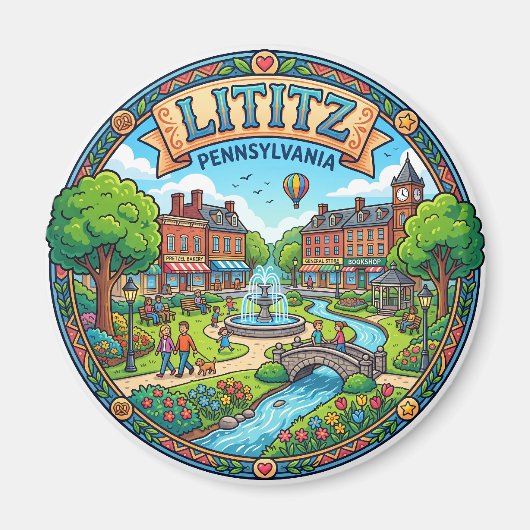 Lititz Pennsylvania Magneet (Voorkant)