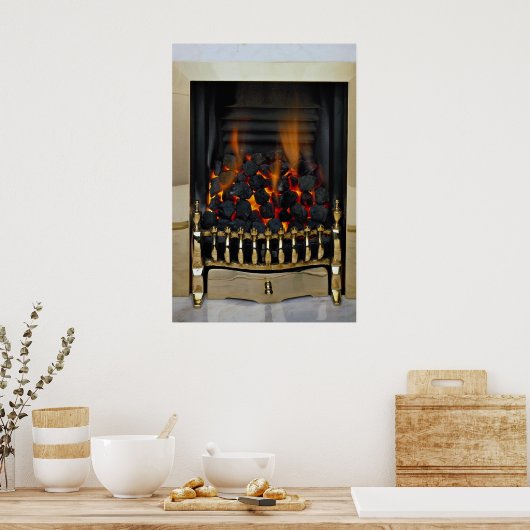 Litkool in mandje poster (Keuken)