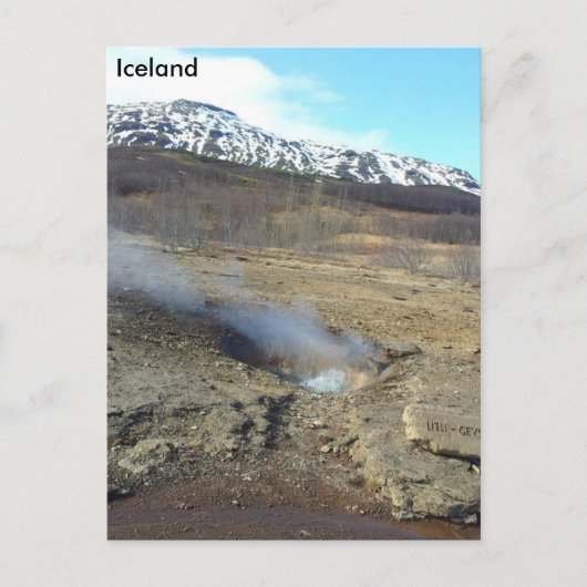 Litli Geyser, IJsland Briefkaart (Voorkant)