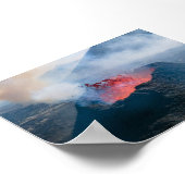 Litli Hrutur volcano eruption in Iceland Poster (Hoek)