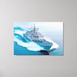 LITOTAAL COMBAT SHIP - LCS-13 24x36 Canvas Afdruk