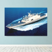 LITOTAAL COMBAT SHIP - LCS-13 32x48 Canvas Afdruk (Insitu (Houten vloer))