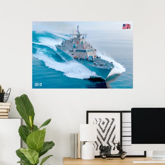 LITOTAAL COMBAT SHIP - LCS-13 POSTER (Thuiskantoor)