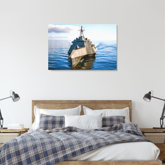 LITOTAAL COMBAT SHIP - LCS-16 24x36 Canvas Afdruk (Insitu (Slaapkamer))