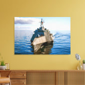 LITOTAAL COMBAT SHIP - LCS-16 24x36 Canvas Afdruk (Insitu (Woonkamer))