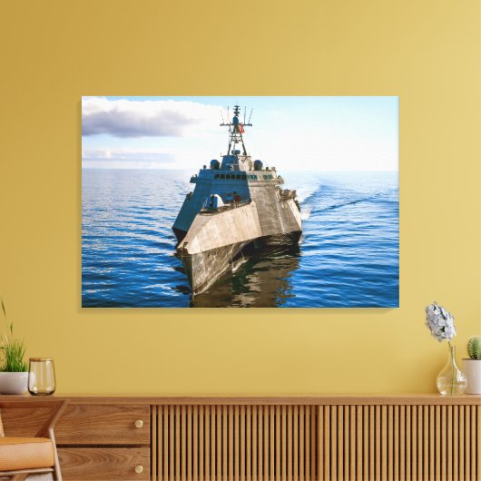 LITOTAAL COMBAT SHIP - LCS-16 24x36 Canvas Afdruk (Insitu (Woonkamer))