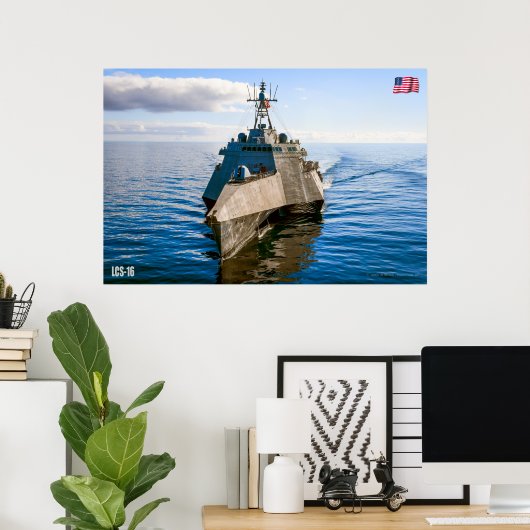 LITOTAAL COMBAT SHIP - LCS-16 POSTER (Thuiskantoor)