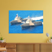 LITOTAAL COMBAT SHIP - LCS-4 24x36 Canvas Afdruk (Insitu (Woonkamer))