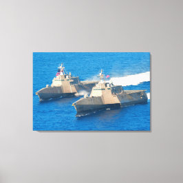 LITOTAAL COMBAT SHIP - LCS-4 24x36 Canvas Afdruk