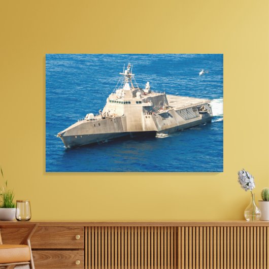 LITOTAAL COMBAT SHIP - LCS-4 24x36 Canvas Afdruk (Insitu (Woonkamer))