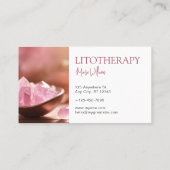 Litotherapie & Roze helende stenen roos kwarts Visitekaartje (Achterkant)