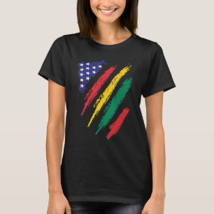 Litouwen Amerikaans geteelde vlag USA Patriot-erfg T-shirt