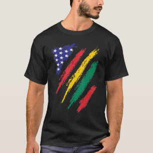 Litouwen Amerikaans geteelde vlag USA Patriot-erfg T-shirt