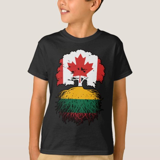Litouwen Canadees Canada - boomstammen T-shirt (Voorkant)