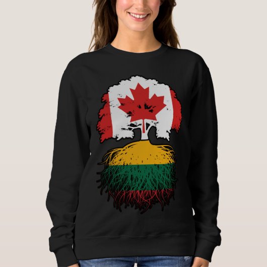 Litouwen Canadees Canada - boomstammen Trui (Voorkant)