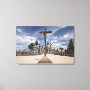 Litouwen, Centraal Litouwen, Siauliai, Heuvel Canvas Afdruk