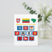 Litouwen County Flags Briefkaart (Staand voorkant)
