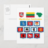 Litouwen County Flags Briefkaart (Voorkant / Achterkant)