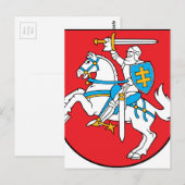 Litouwen Emblem - wapenschild - Lietuvos Herbas Briefkaart (Voorkant / Achterkant)