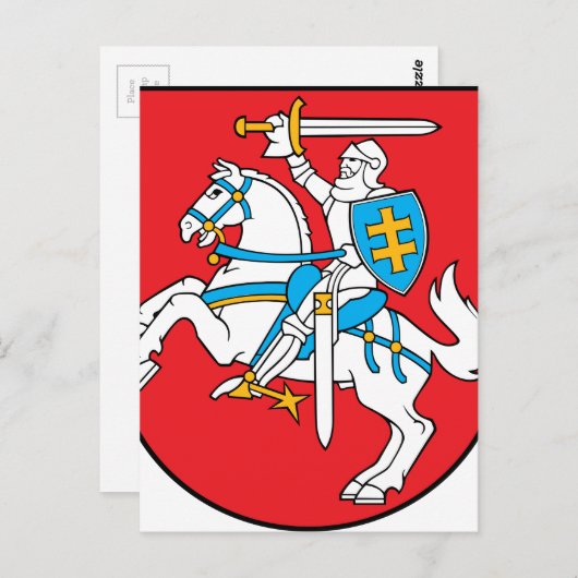 Litouwen Emblem - wapenschild - Lietuvos Herbas Briefkaart (Voorkant / Achterkant)