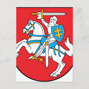 Litouwen Emblem - wapenschild - Lietuvos Herbas Briefkaart