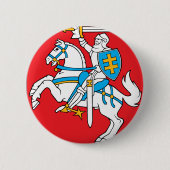 Litouwen Emblem - wapenschild - Lietuvos Herbas Ronde Button 5,7 Cm (Voorkant)