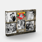 Litouwen familie fotoblok, Litouwse vlag hout Fotoblokken (Links)