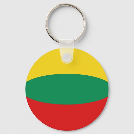Litouwen Fisheye Flag Sleutelhanger (Voorkant)