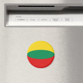 Litouwen Fisheye Vlag Magneet (Insitu (Vaatwasser))