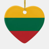 Litouwen Flag Heart Ornament (Voorkant)