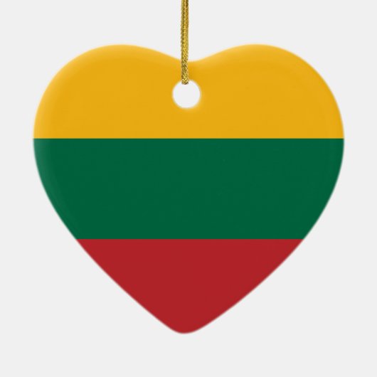 Litouwen Flag Heart Ornament (Achterkant)