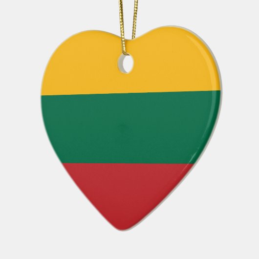 Litouwen Flag Heart Ornament (Links)