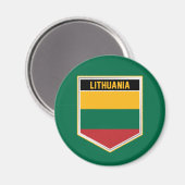 Litouwen Flag Shield Magnet (Voorkant / Achterkant)